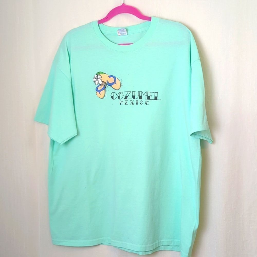 Cozumel Tee Shirt Graphic on Front Size 2X